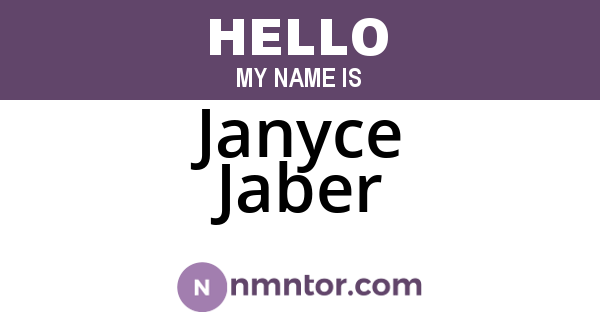 Janyce Jaber