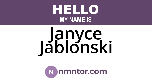 Janyce Jablonski