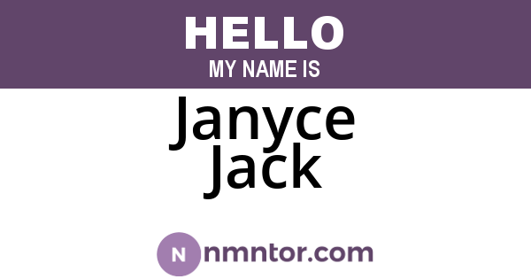 Janyce Jack