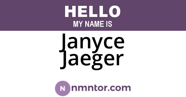 Janyce Jaeger