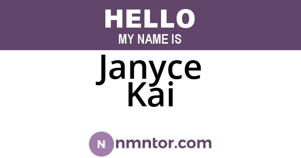 Janyce Kai
