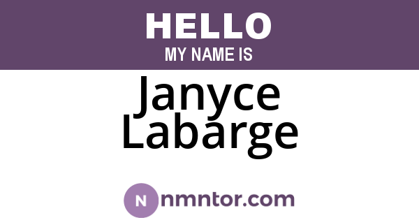 Janyce Labarge
