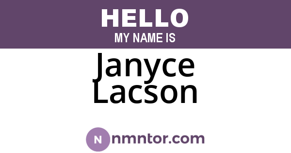 Janyce Lacson