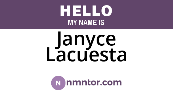 Janyce Lacuesta