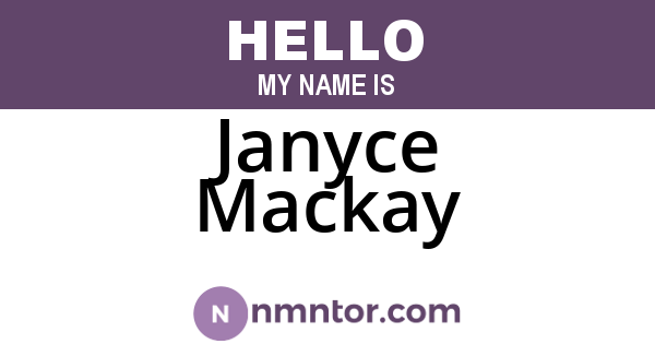 Janyce Mackay