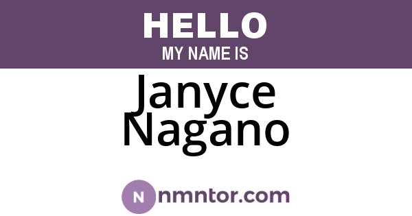 Janyce Nagano