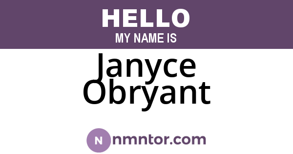 Janyce Obryant