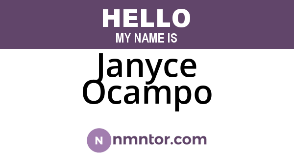 Janyce Ocampo