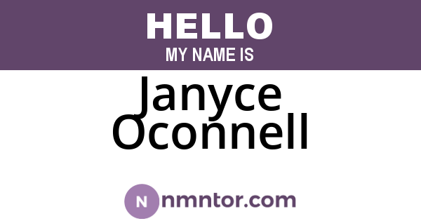 Janyce Oconnell