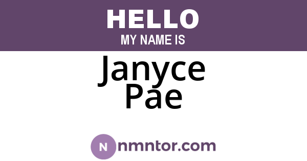 Janyce Pae