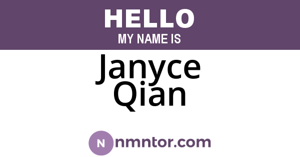 Janyce Qian