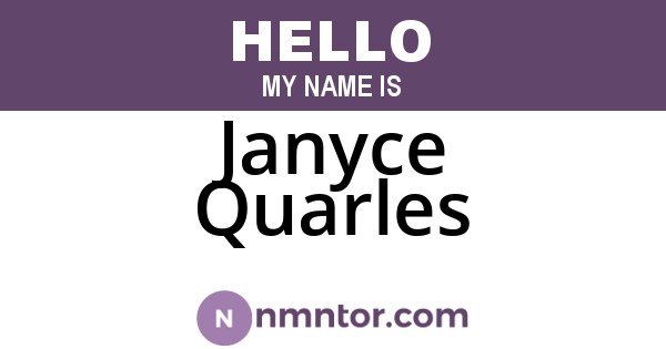 Janyce Quarles