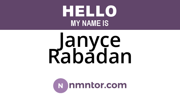 Janyce Rabadan