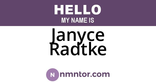 Janyce Radtke