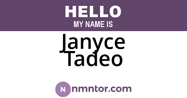 Janyce Tadeo