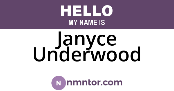 Janyce Underwood