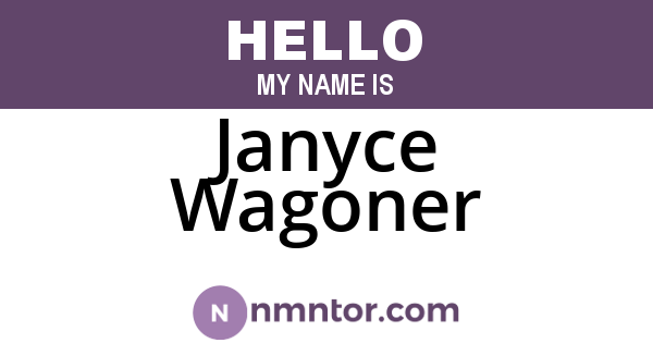 Janyce Wagoner