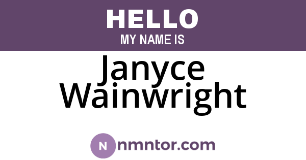 Janyce Wainwright