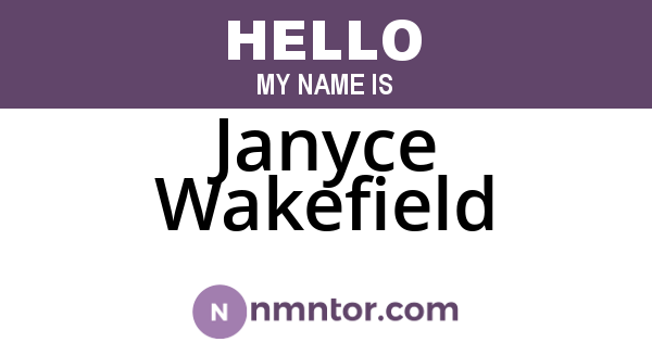 Janyce Wakefield