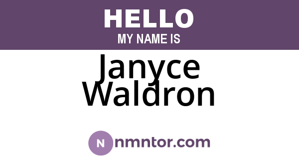 Janyce Waldron