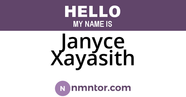 Janyce Xayasith