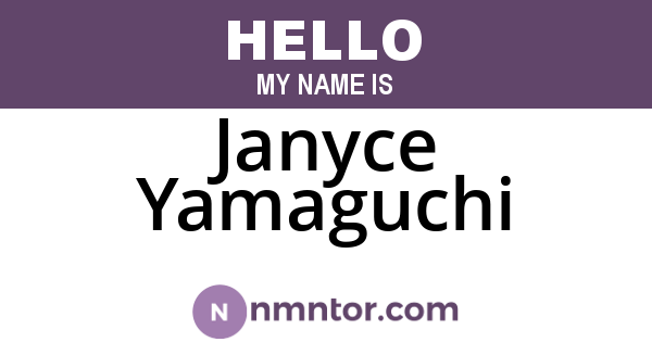 Janyce Yamaguchi