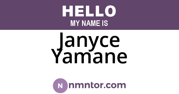 Janyce Yamane