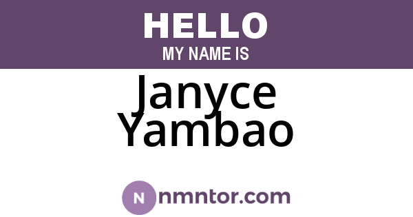 Janyce Yambao