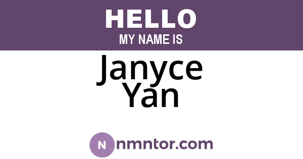 Janyce Yan