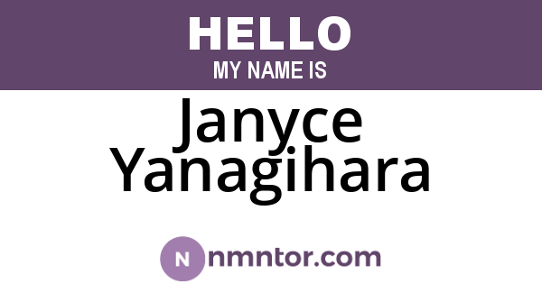 Janyce Yanagihara