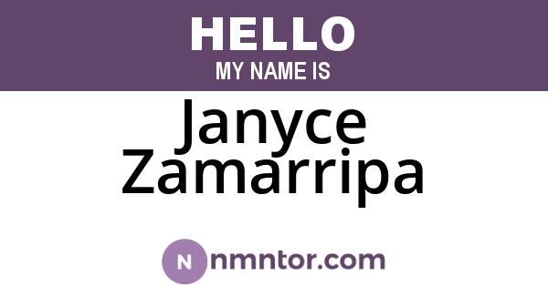 Janyce Zamarripa