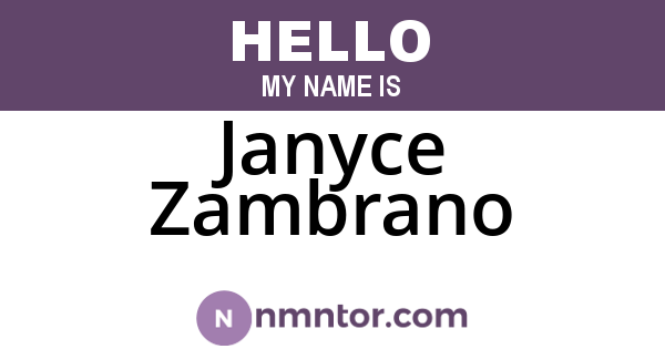 Janyce Zambrano