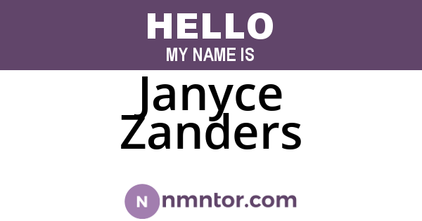 Janyce Zanders