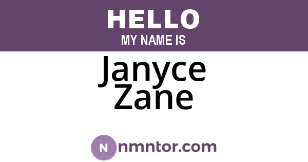 Janyce Zane