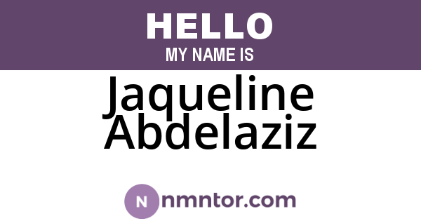 Jaqueline Abdelaziz