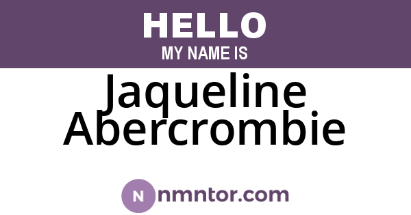 Jaqueline Abercrombie