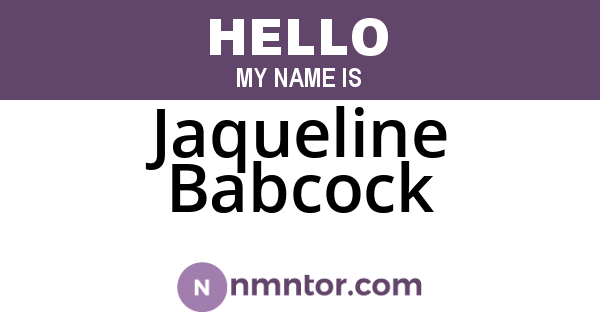 Jaqueline Babcock