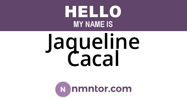 Jaqueline Cacal