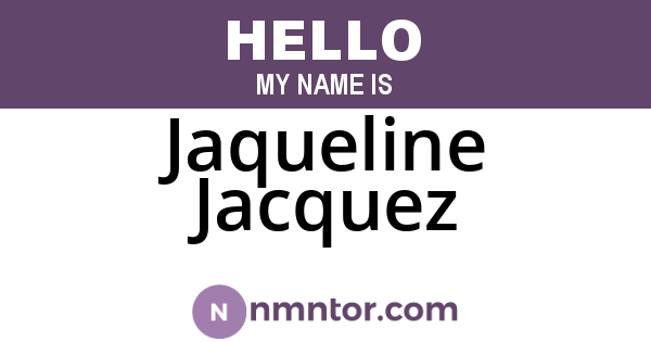 Jaqueline Jacquez