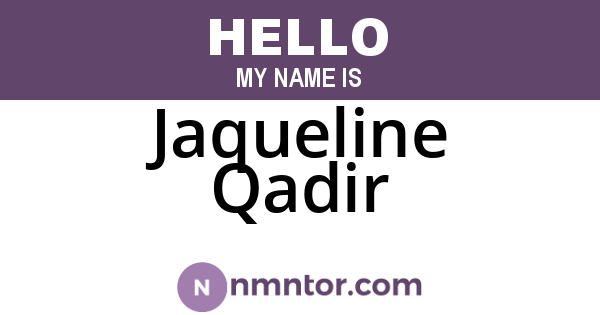 Jaqueline Qadir