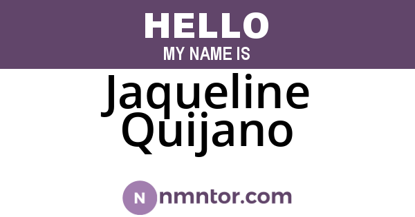 Jaqueline Quijano