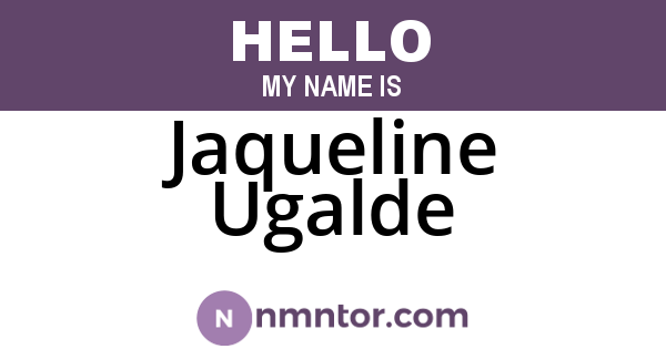 Jaqueline Ugalde