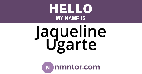 Jaqueline Ugarte