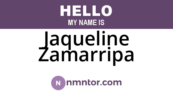 Jaqueline Zamarripa
