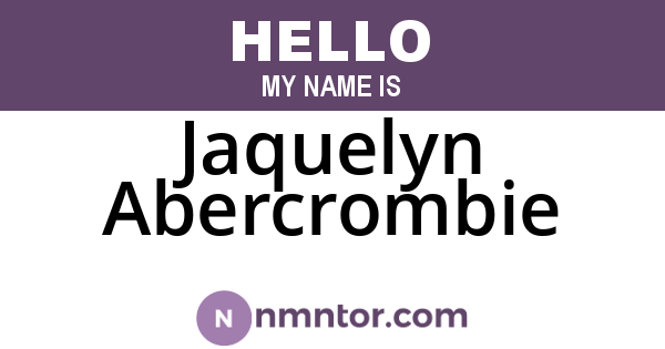Jaquelyn Abercrombie