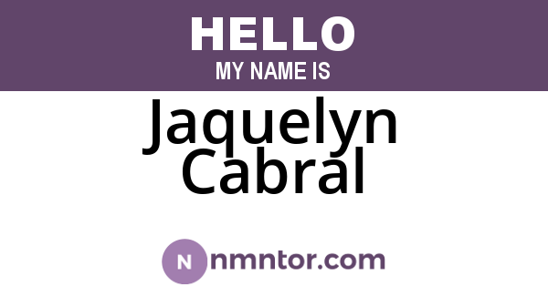 Jaquelyn Cabral