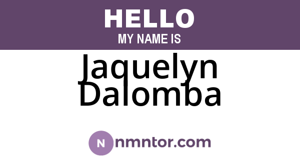 Jaquelyn Dalomba