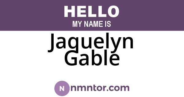 Jaquelyn Gable
