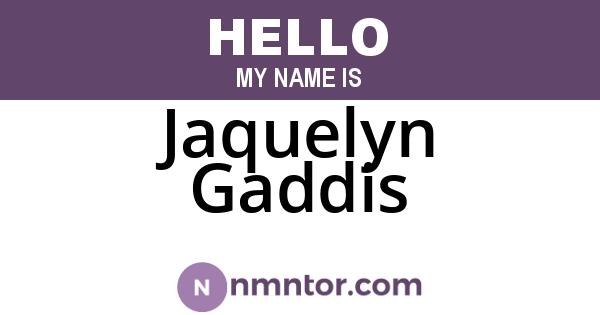 Jaquelyn Gaddis