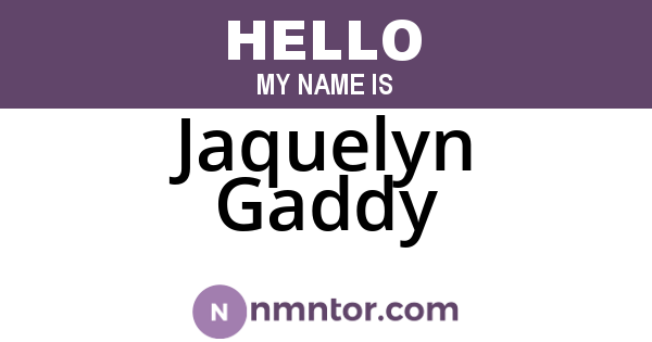 Jaquelyn Gaddy